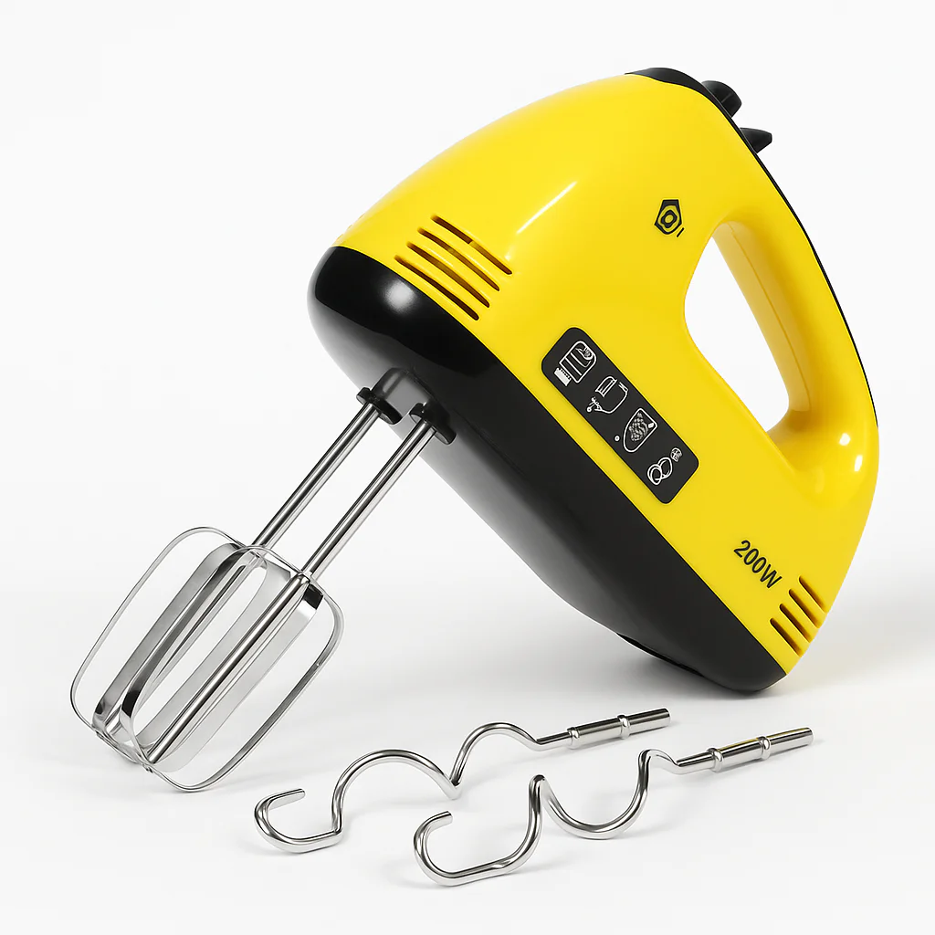 Миксер DOMOTEC R6633Y - Ручний міксер для приготування крему з 7 швидкостями та насадками для теста - Зображення 20