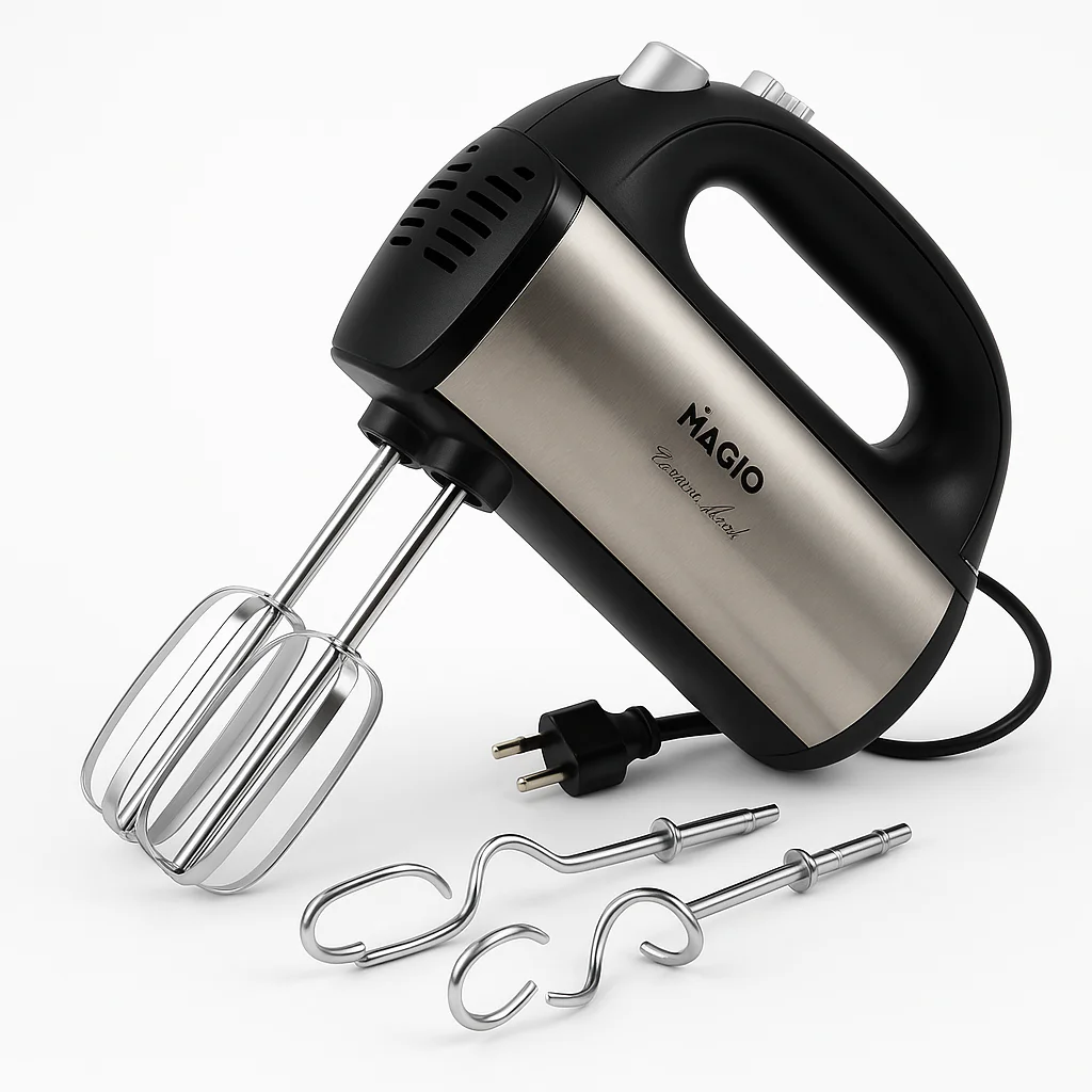 Миксер Magio MG-235 – потужний, компактний ручний міксер з нержавіючої сталі. - Зображення 19