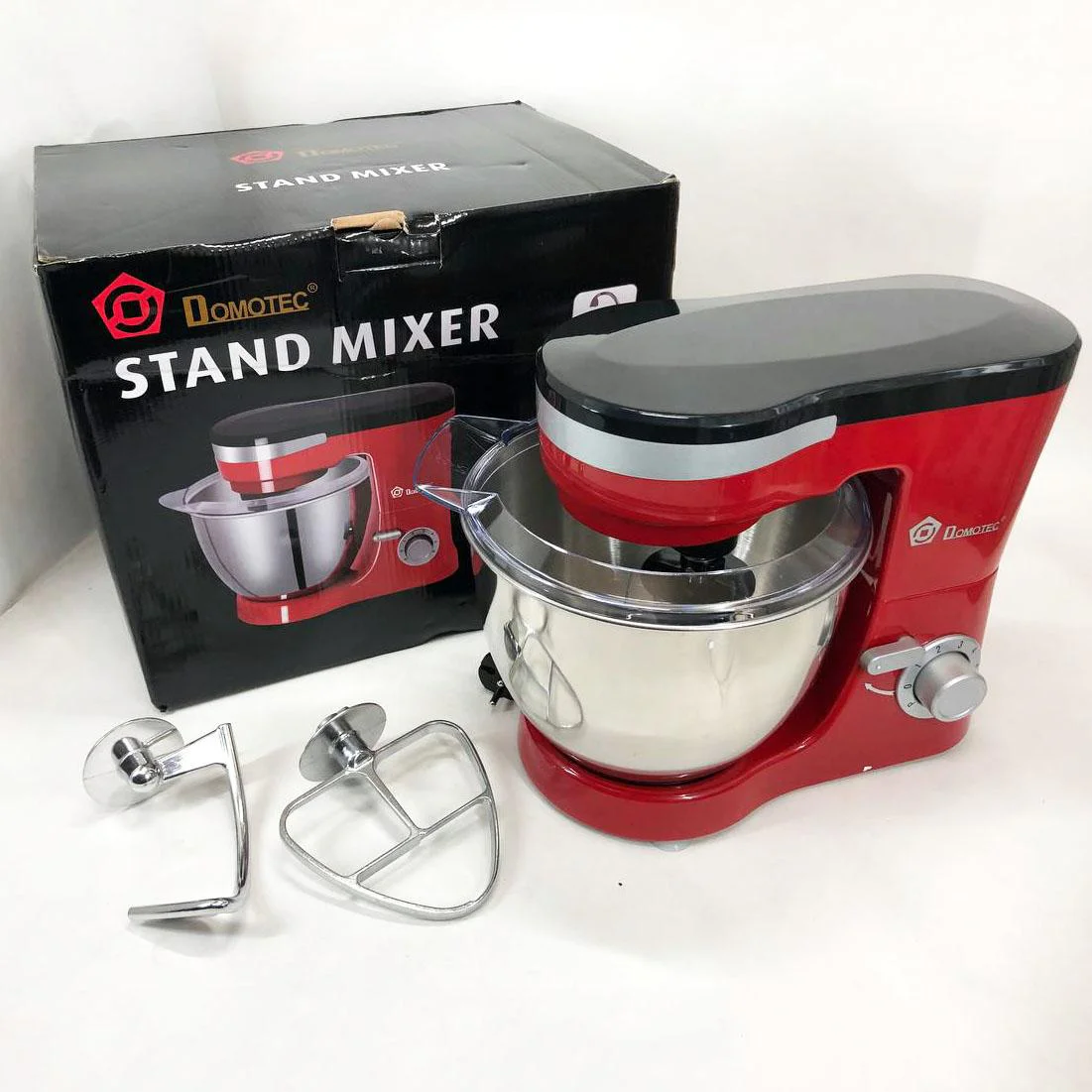 Миксер-тестомес Domotec MS-1368 на 6 скоростей, чаша 4 л, 1500 W - Зображення 2