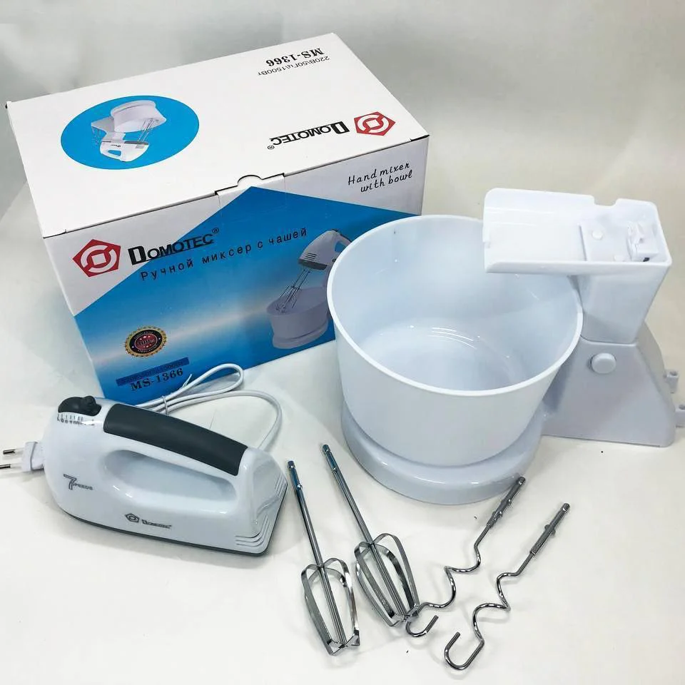 Миксер Domotec MS-1366 з чашею 2 л, 7 швидкостей для зручного використання - Зображення 2