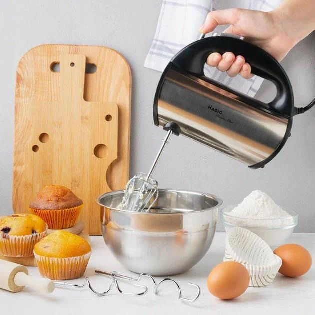 Миксер Magio MG-235 – потужний, компактний ручний міксер з нержавіючої сталі. - Зображення 3