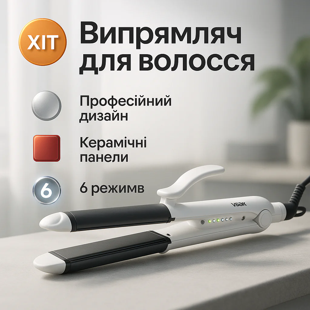 Утюжок VGR V-558 45Вт - Многофункціональний випрямитель для волосся з керамічним покриттям - Зображення 2