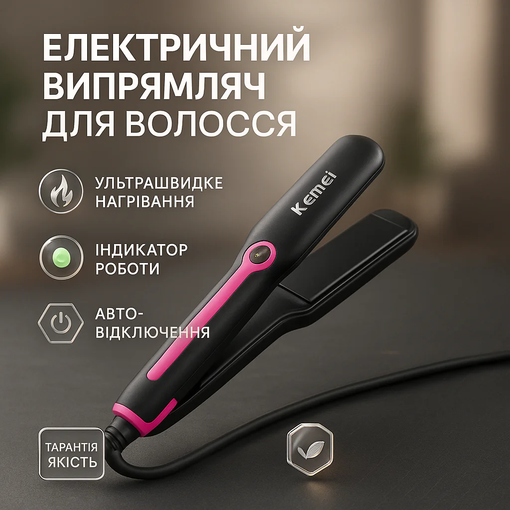 Щипці KEMEI KM-2116 для волос гофре 45Вт з керамічним покриттям - Зображення 3