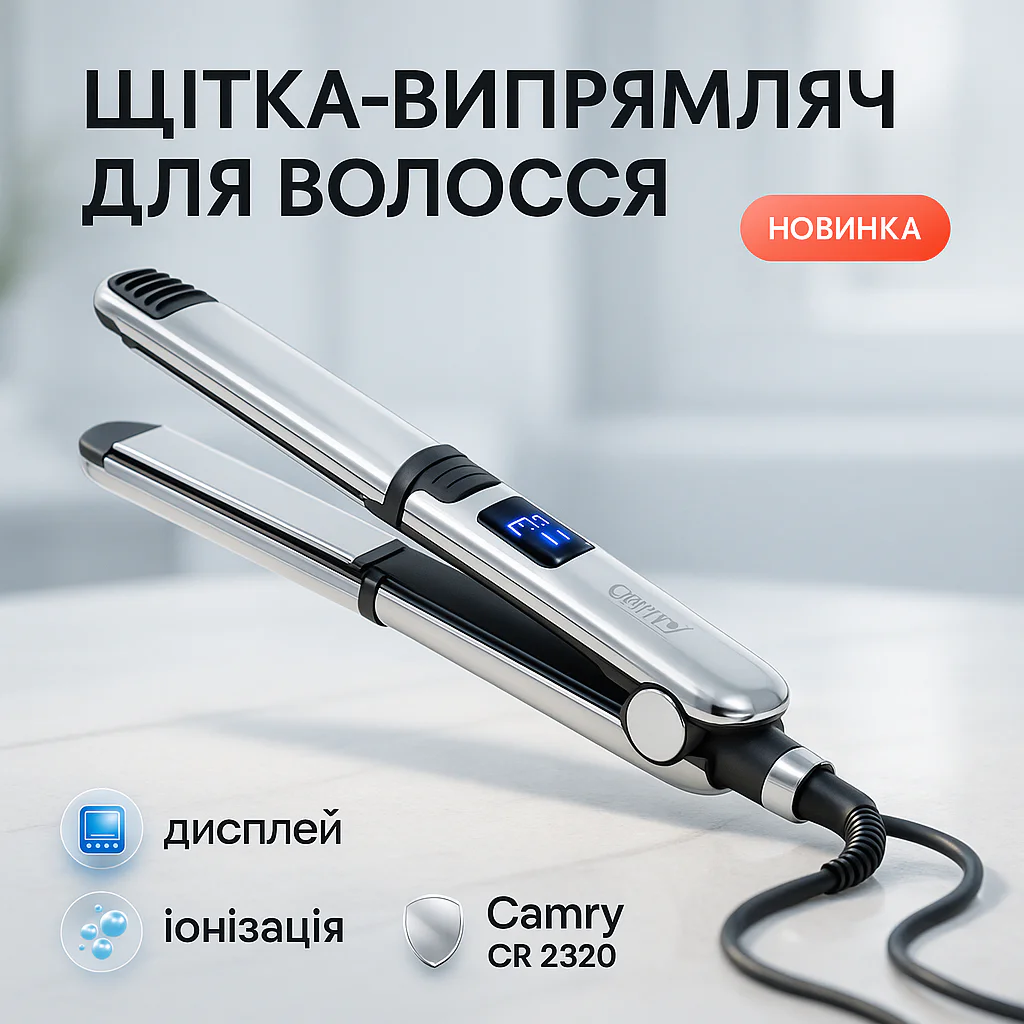 Випрямлювач для волосся Camry CR 2320 55Вт | Професійний стиль та догляд за волоссям - Зображення 2