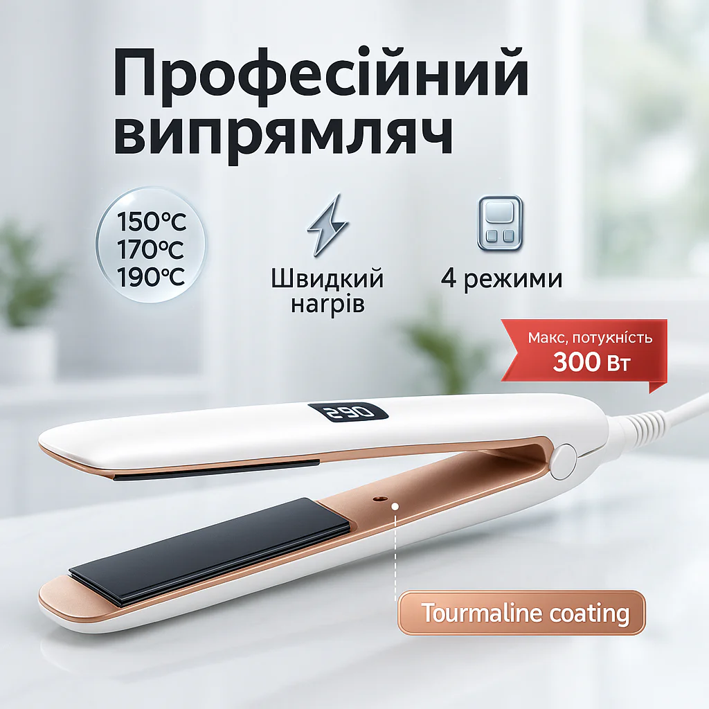 Випрямлювач для волосся Camry CR 2322 – Керамо-турмалинове покриття для гладкості волосся. - Зображення 8