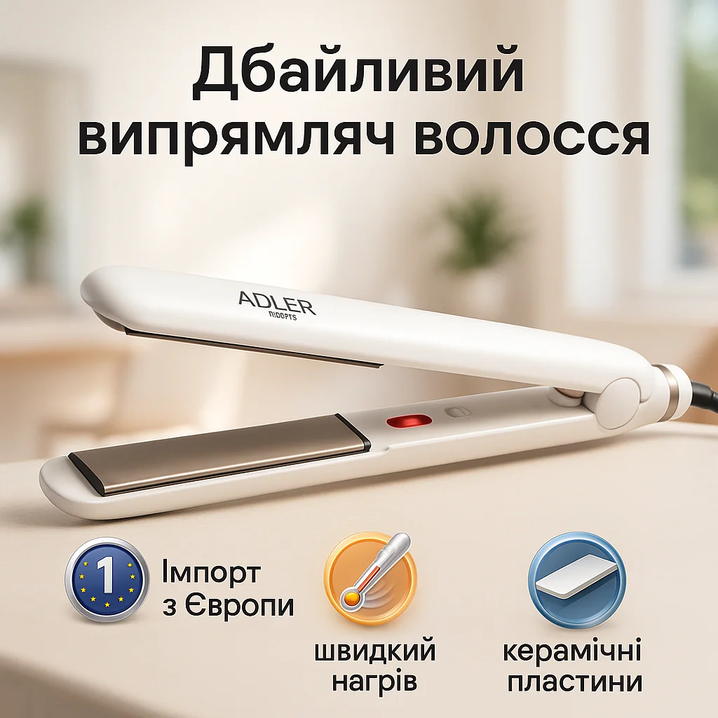 ADLER AD-2317 Випрямляч для волосся з керамічними пластинами і швидким нагрівом - Зображення 12