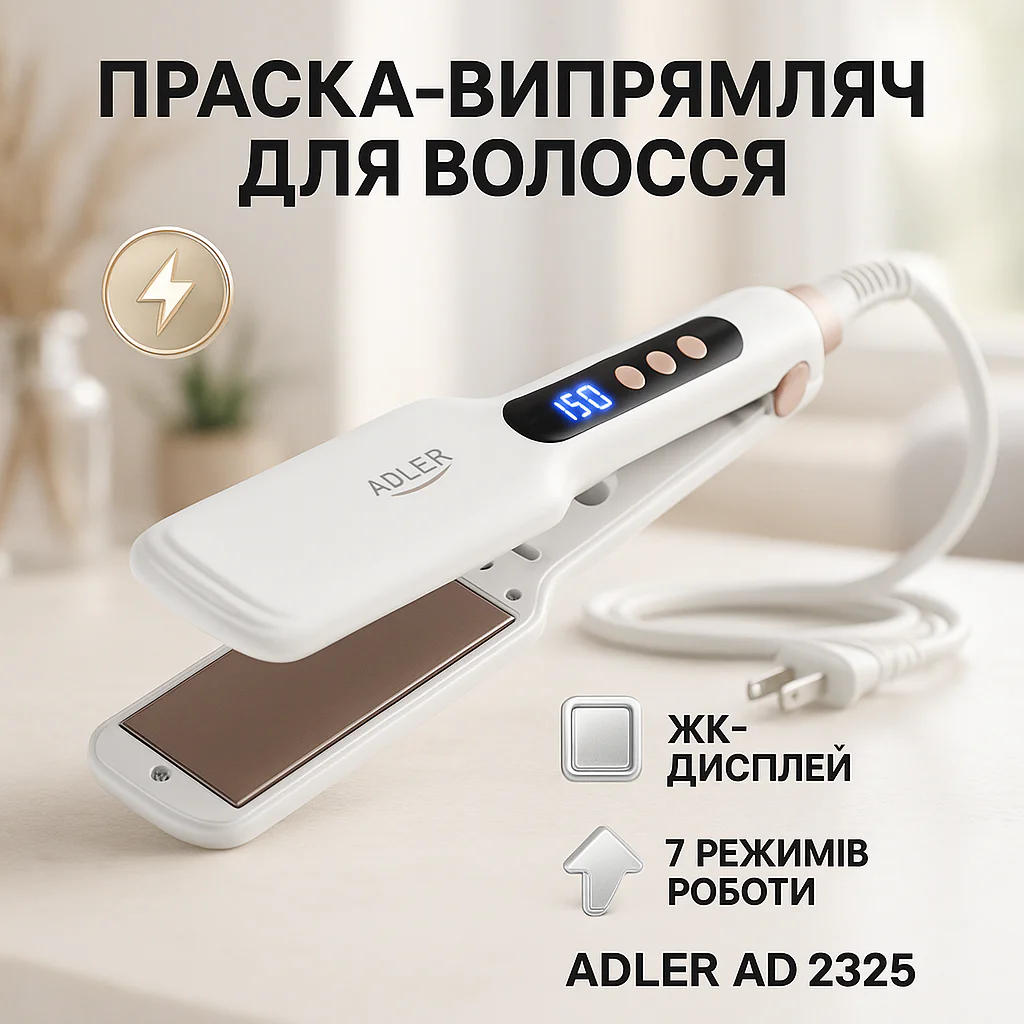 Adler AD 2325 | Випрямлювач з широкими керамічними пластинами та регулюванням температури - Зображення 11