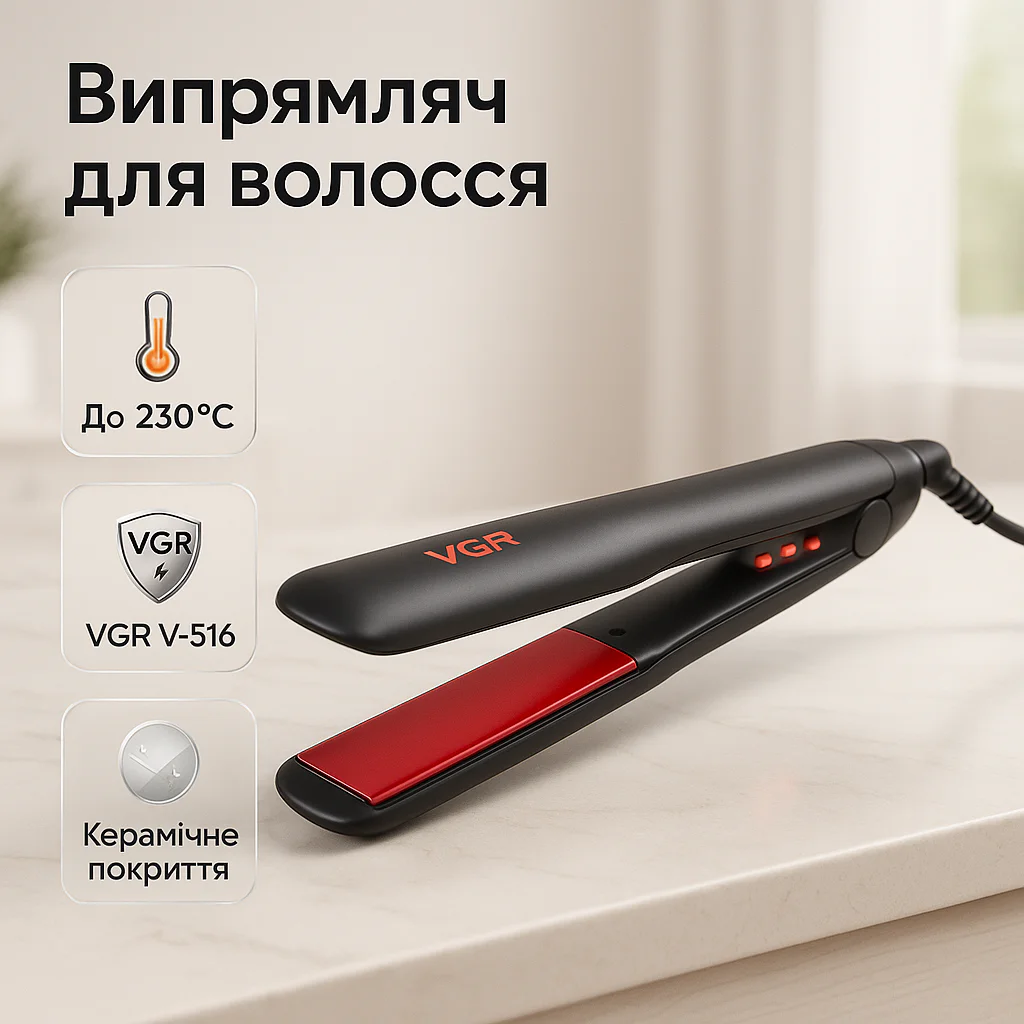 Плойка VGR V-516 з регульованою температурою до 230°C - Зображення 13