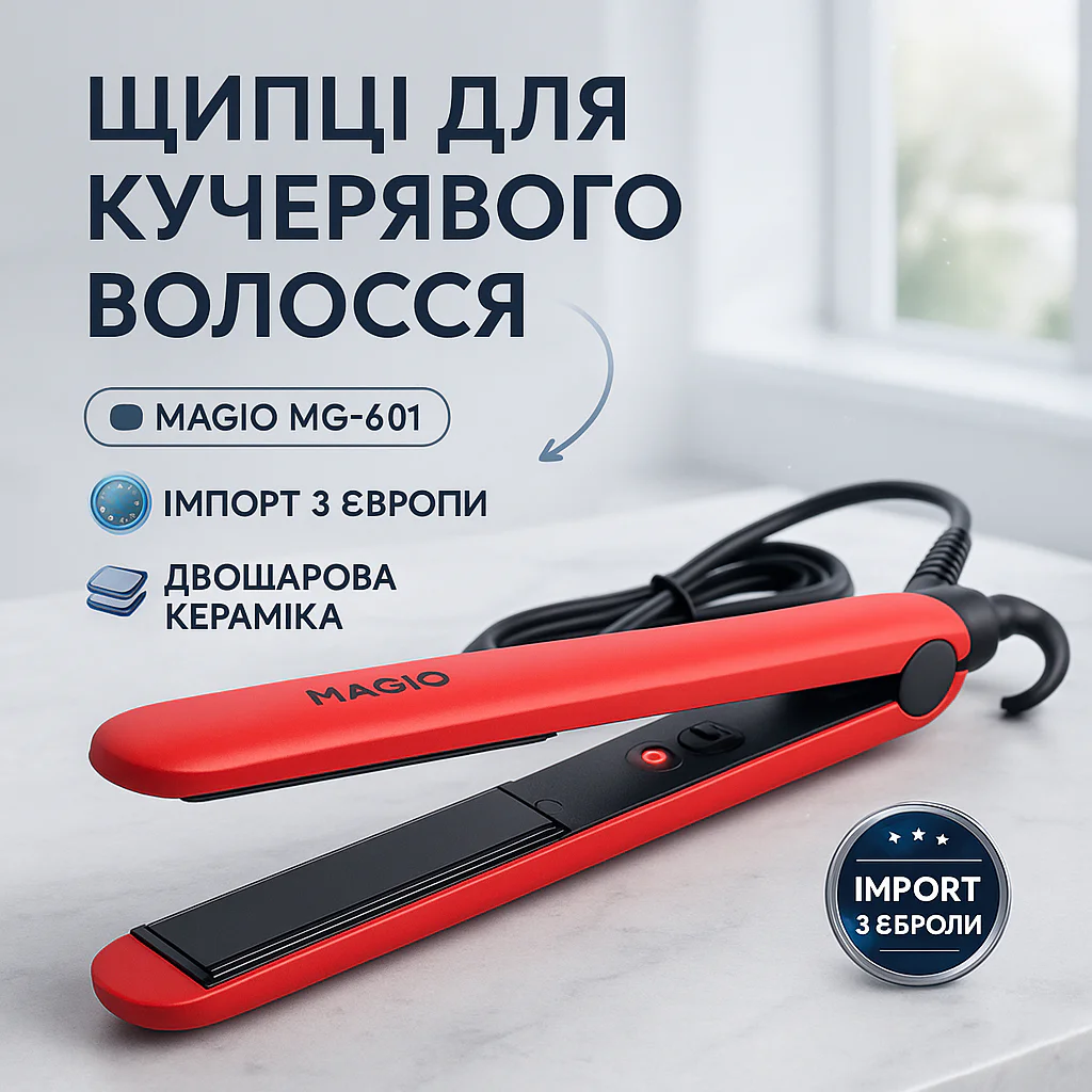 Щипці для волос MAGIO MG-601 — Утюжок з терморегулятором для гладкої укладки волосся - Зображення 22