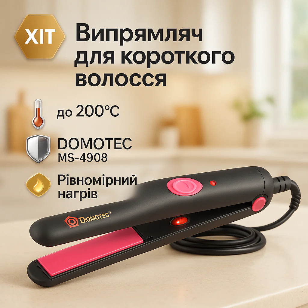 Щипці DOMOTEC MS-4908 - Випрямлювач для волосся 2в1 з PTC нагрівачем та комфортною ручкою - Зображення 22