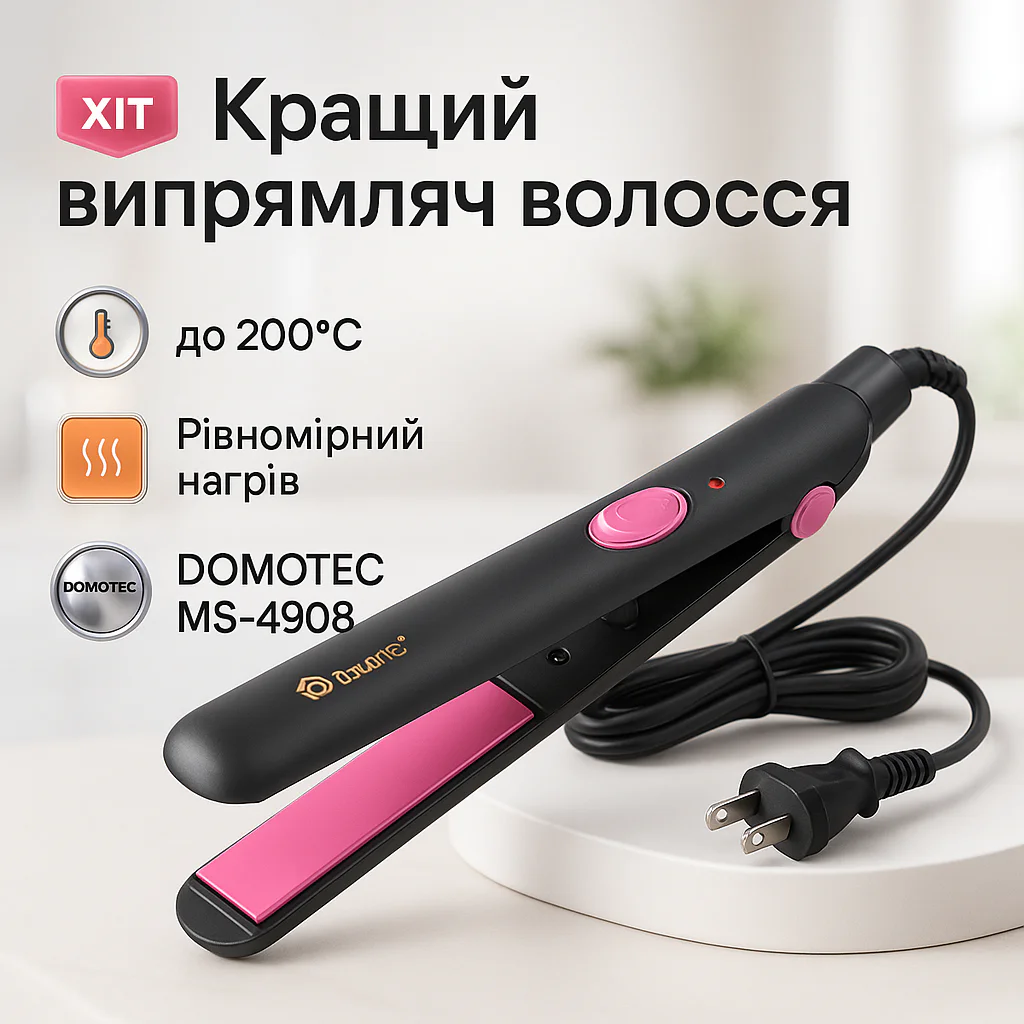 Щипці DOMOTEC MS-4908 - Випрямлювач для волосся 2в1 з PTC нагрівачем та комфортною ручкою - Зображення 23