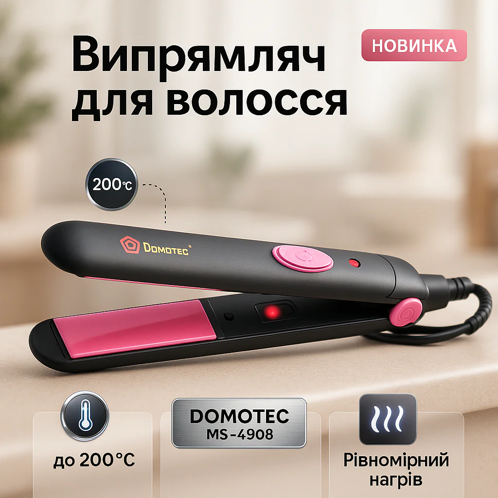 Щипці DOMOTEC MS-4908 - Випрямлювач для волосся 2в1 з PTC нагрівачем та комфортною ручкою - Зображення 26