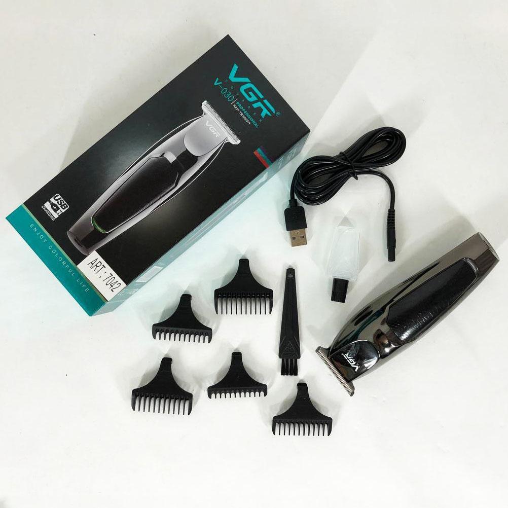 Беспроводна машинка VGR V-030 для стрижки волос — професійний бодиґруммер - Зображення 9