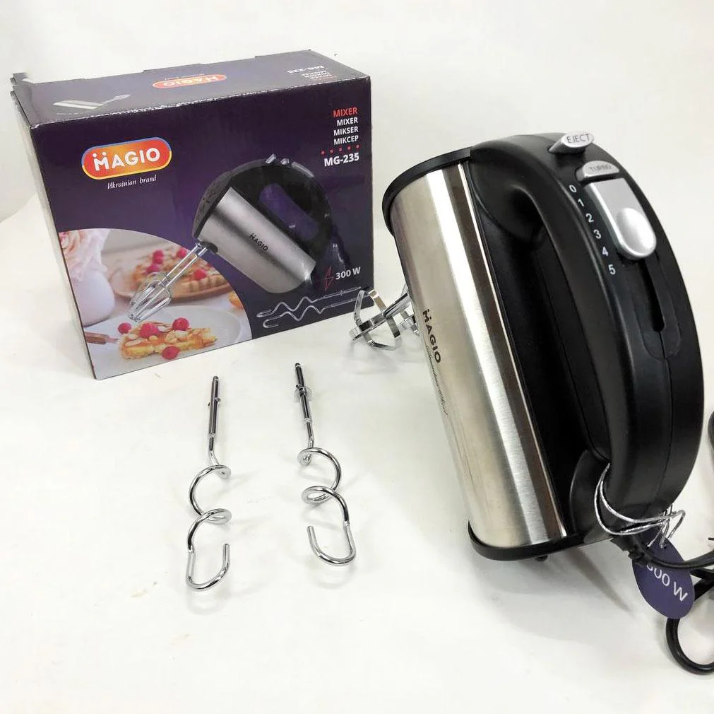 Миксер Magio MG-235 – потужний, компактний ручний міксер з нержавіючої сталі. - Зображення 16