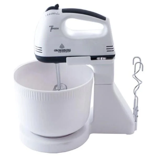 Миксер Crownberg CB-7320 ручний з підставкою та чашею 2л 300 Вт на 7 швидкостей - Зображення 6
