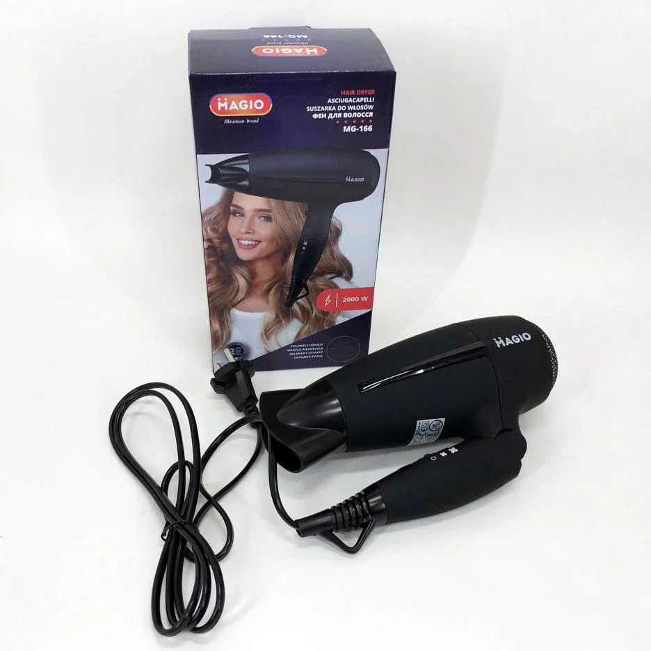 Фен Magio MG-166 2000 Вт — компактний, складна ручка - Зображення 12