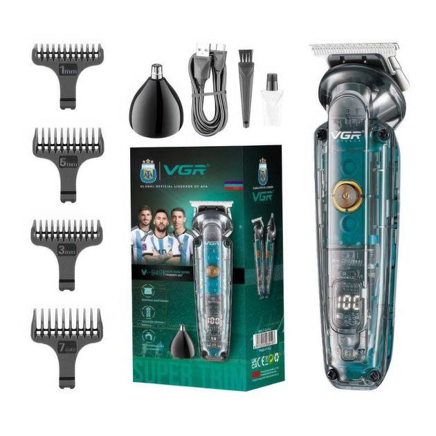 Аккумуляторна машинка для стрижки волос VGR V-949 — Професійна окантовочна машинка для бороди