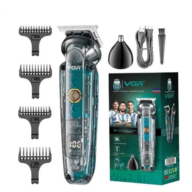 Аккумуляторна машинка для стрижки волос VGR V-949 — Професійна окантовочна машинка для бороди - Зображення 4