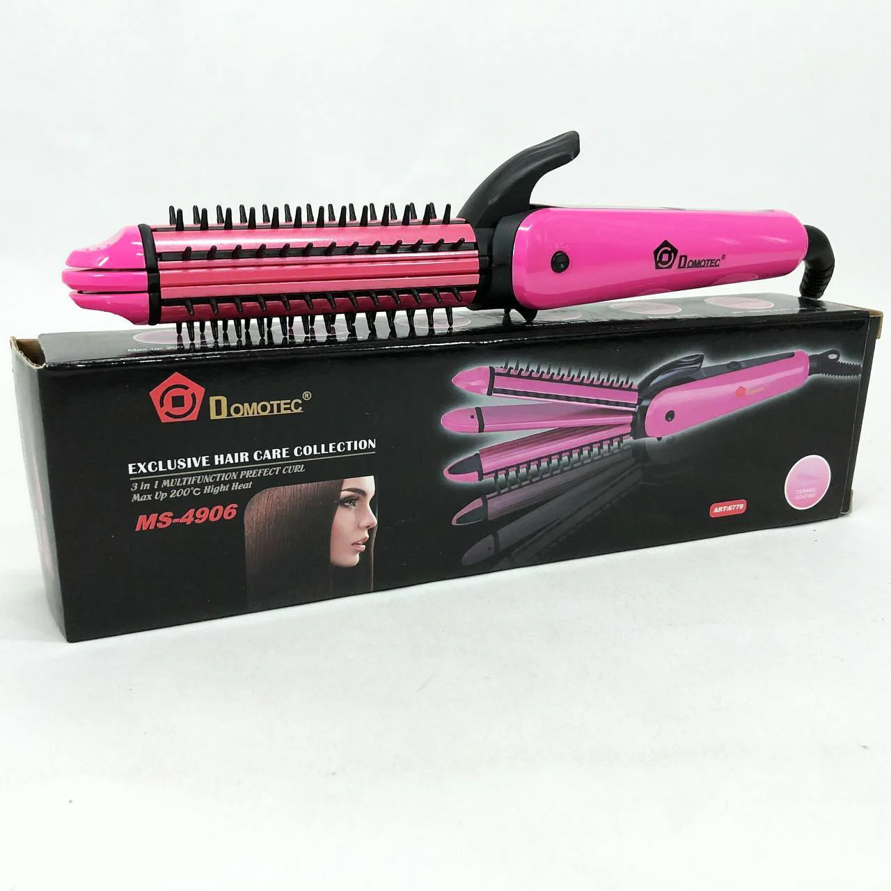 Щипці DOMOTEC MS-4906 3в1 для локонів, гофре та випрямлення волосся - Зображення 7