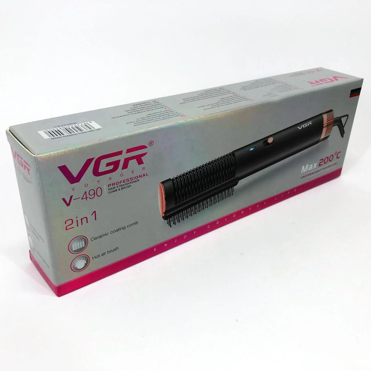 Фен-щітка VGR V-490 — 1200 Вт, кераміка та іонізація - Зображення 13