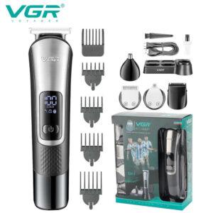 Набір для стрижки VGR V-111 5 в 1 з 9 насадками та акумулятором для універсального використання