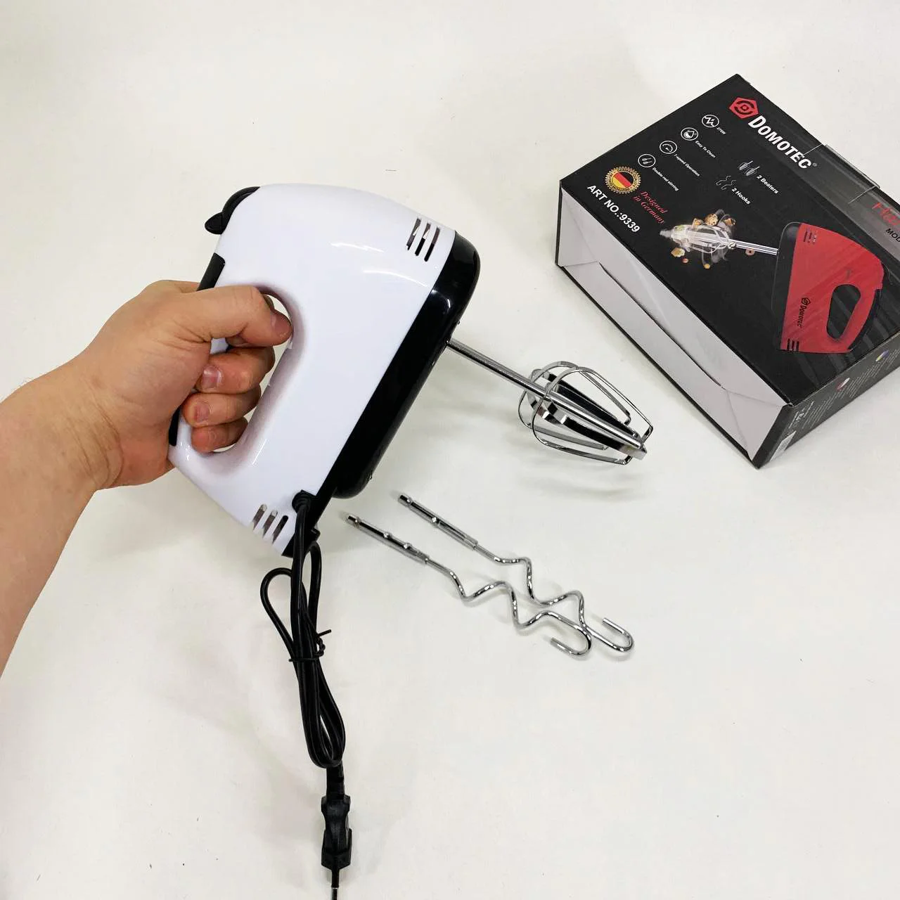 Миксер ручной RAF R6633B 260Вт White — компактний та ефективний інструмент для приготування страв - Зображення 2