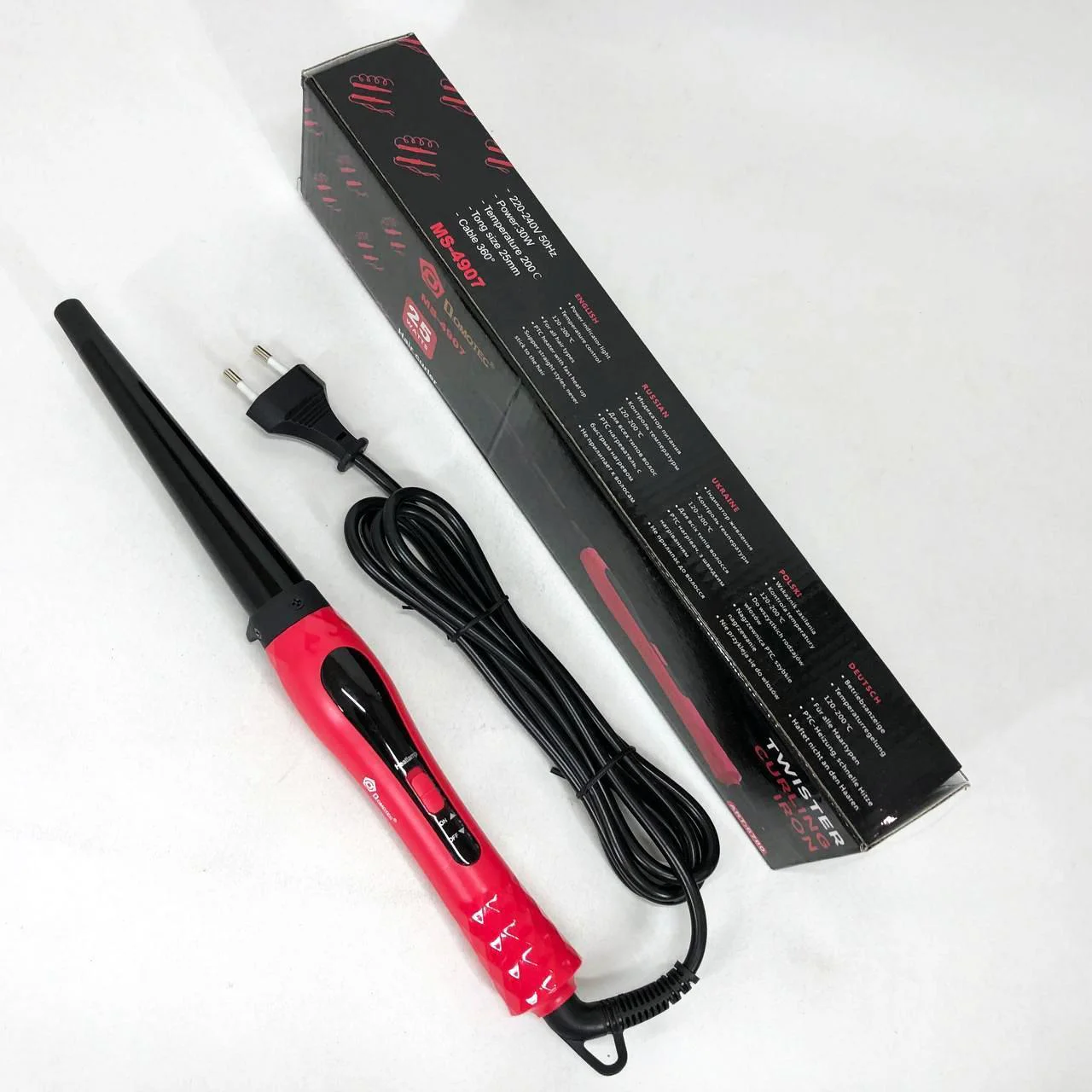 Конусна плойка для волос DOMOTEC MS-4907 – стильний стайлер для завивки локонів - Зображення 8