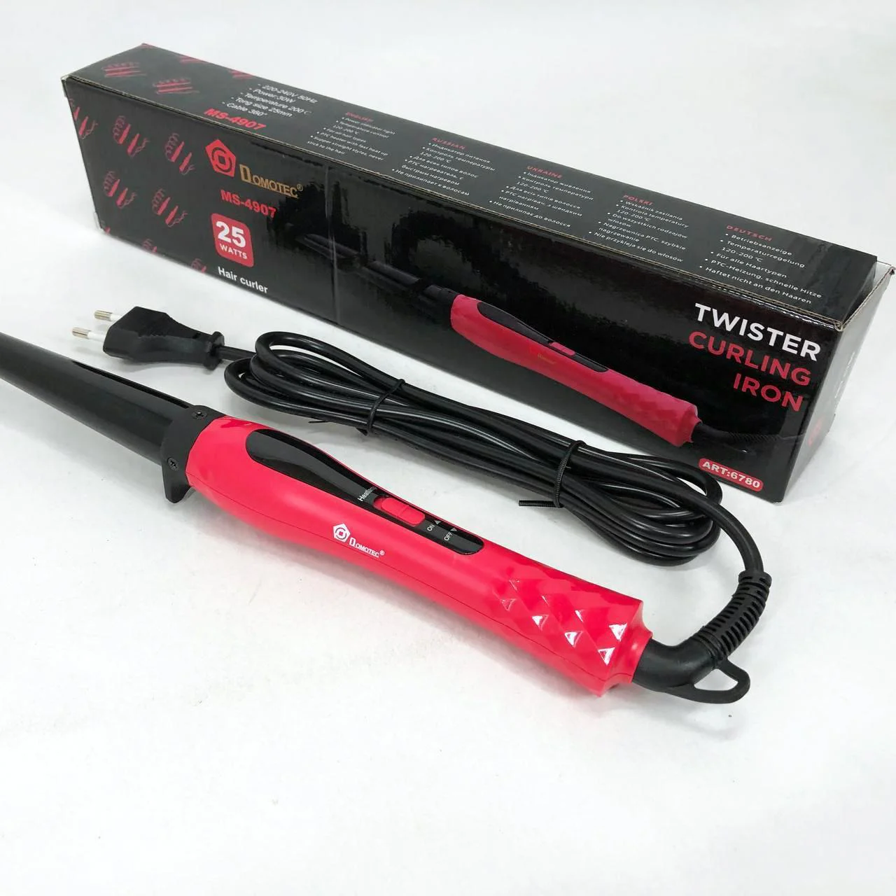 Конусна плойка для волос DOMOTEC MS-4907 – стильний стайлер для завивки локонів - Зображення 9