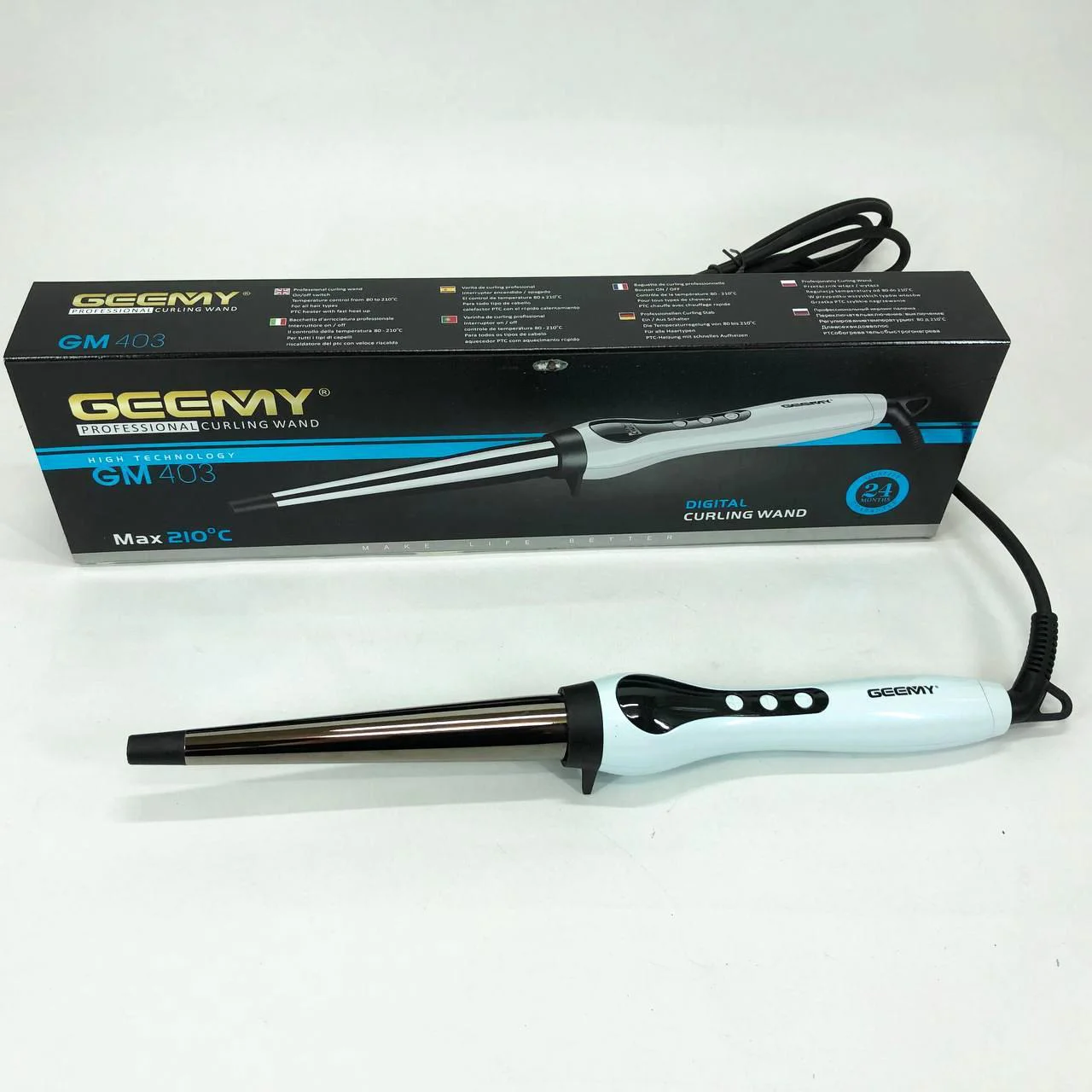 Конусна плойка Gemei GM-403 для легкого створення локонів без пошкодження волосся. - Зображення 7