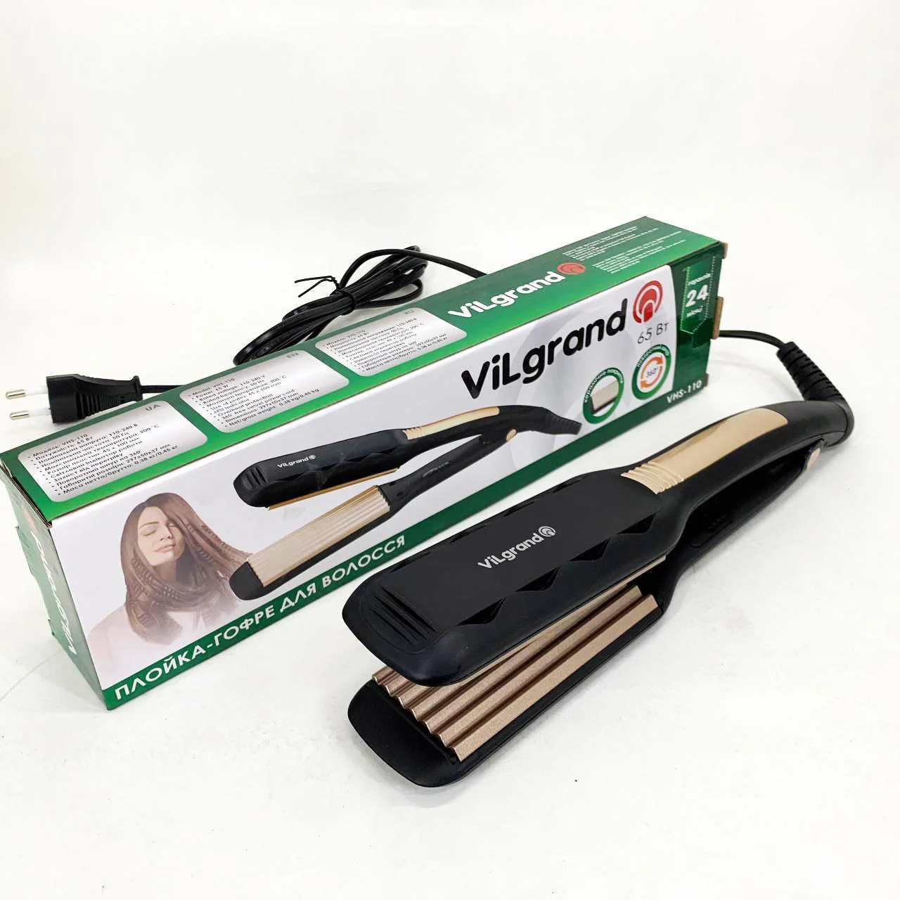 Волосся | ViLgrand | VHS-110 | Гофре з керамічним покриттям для створення текстурних укладок. - Зображення 3