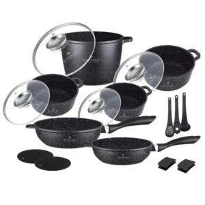 Набір кухонного посуду Edenberg EB-8182 з мармуровим антипригарним покриттям 17 предметів