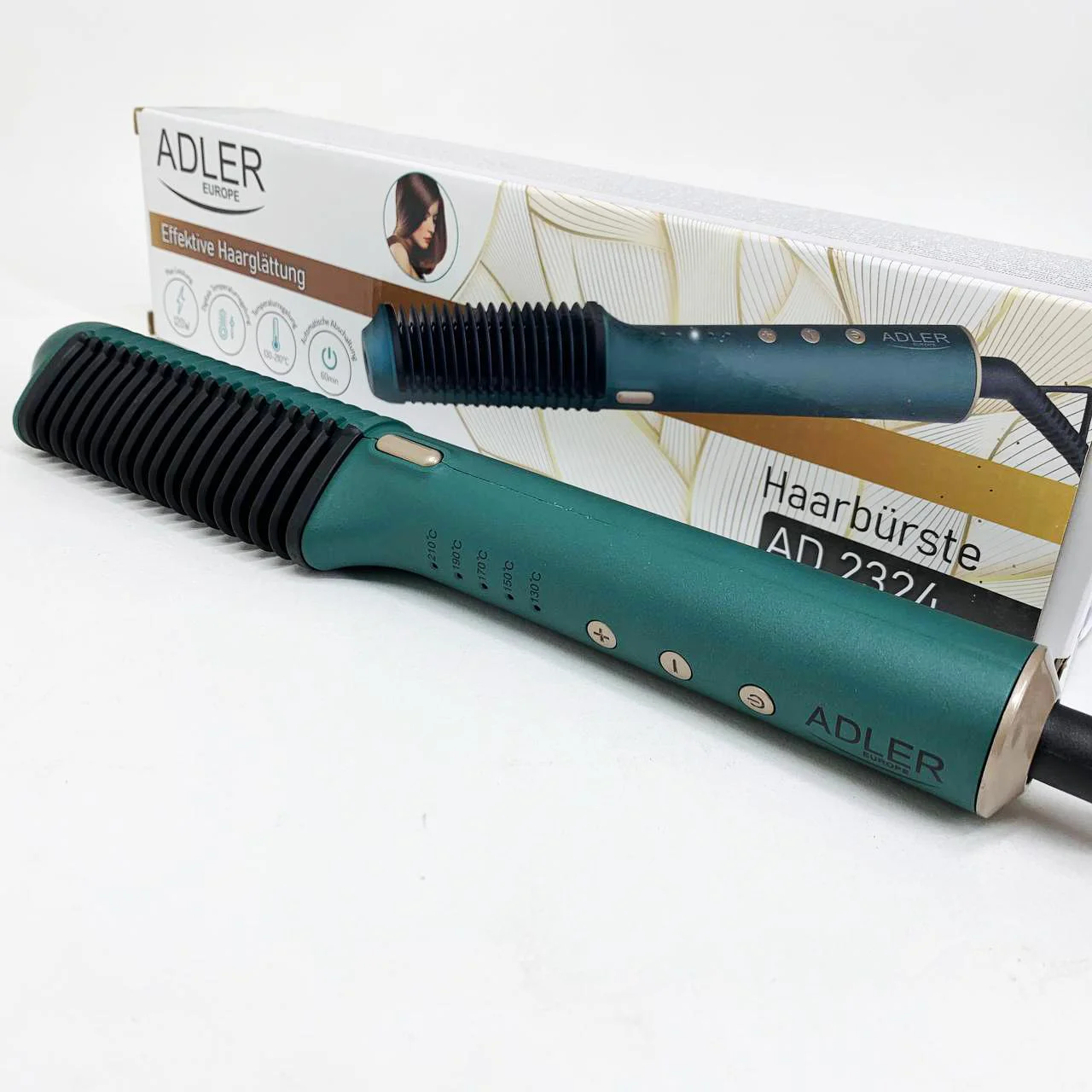 Щетка-выпрямитель ADLER AD-2324 з 5 температурними режимами для безпечного випрямлення волосся - Зображення 6