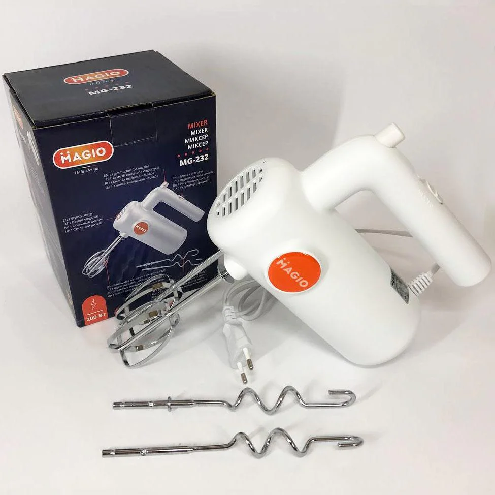 Миксер MAGIO MG-232 – потужний ручний прилад для комфортного використання на кухні. - Зображення 9