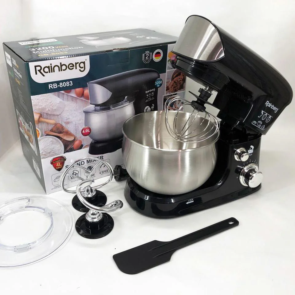 Электричний планетарний міксер Rainberg RB-8083 з потужністю 3200 Вт - Зображення 3