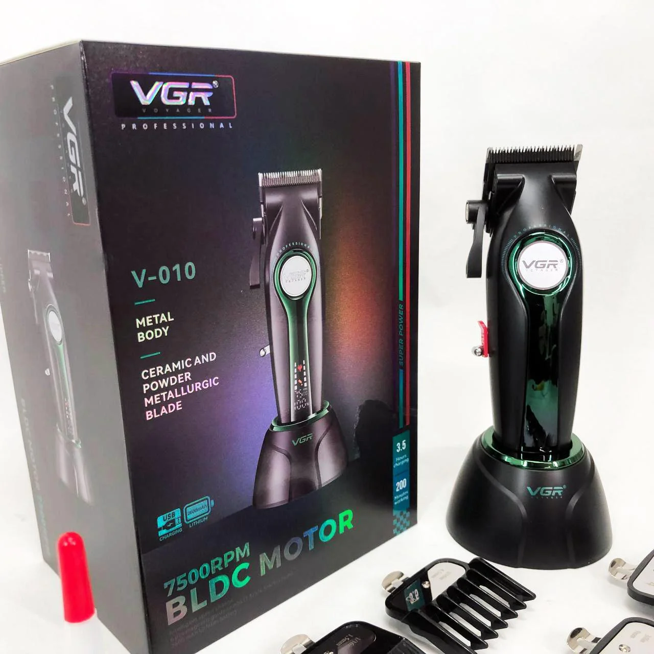 Машинка для стрижки VGR V-010 Professional Metal — до 250 хв автономної роботи - Зображення 8