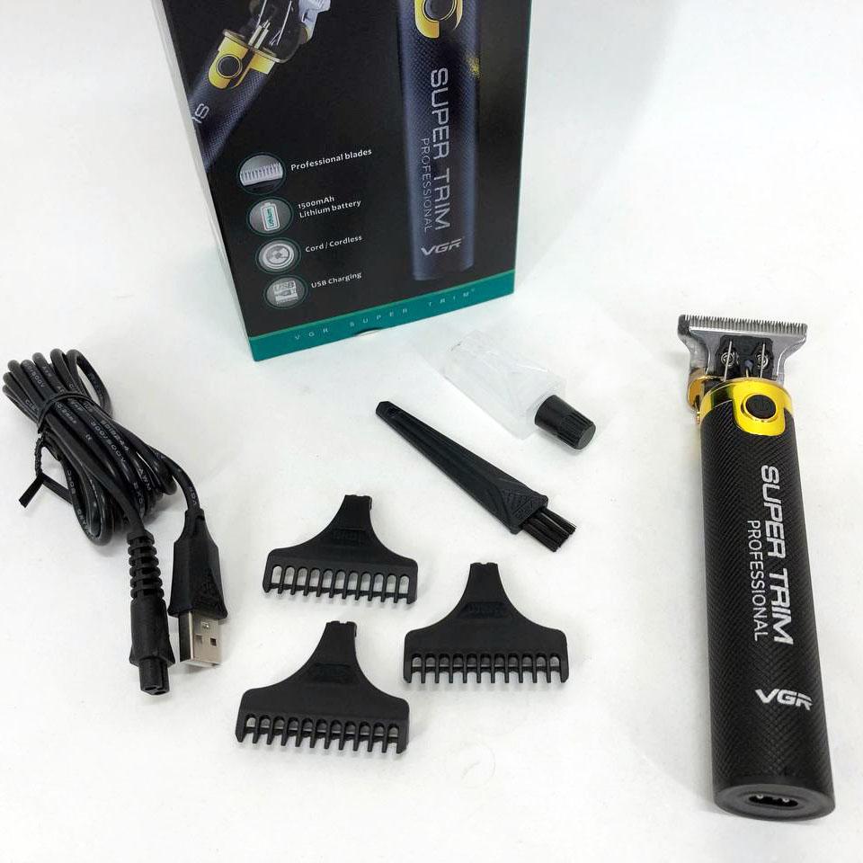 Машинка для стрижки VGR V-082 професійна бездротова з трьома насадками - Зображення 15
