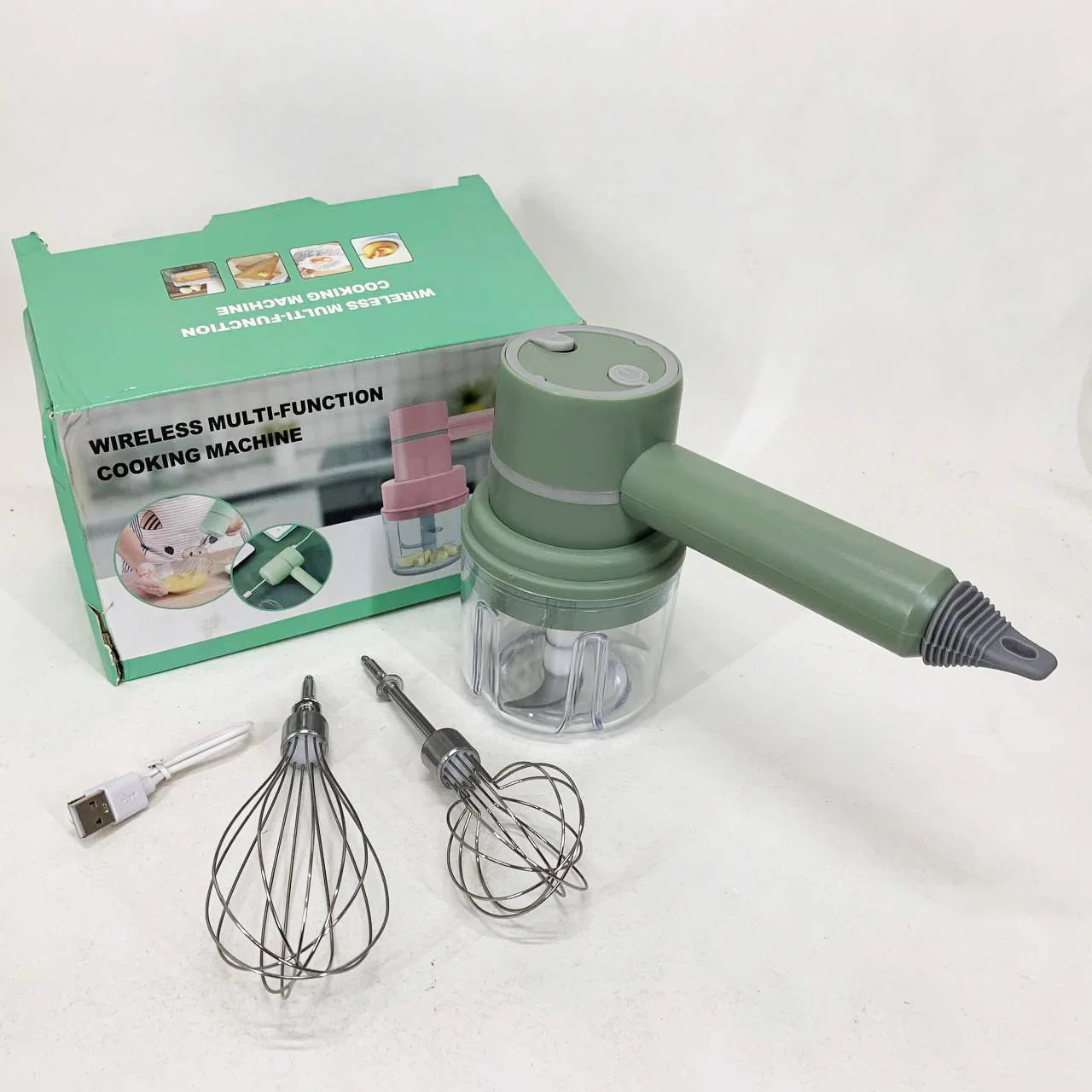 Ручний блендер Green 2 в 1 | Потужний акумулятор і USB зарядка для зручності використання. - Зображення 3