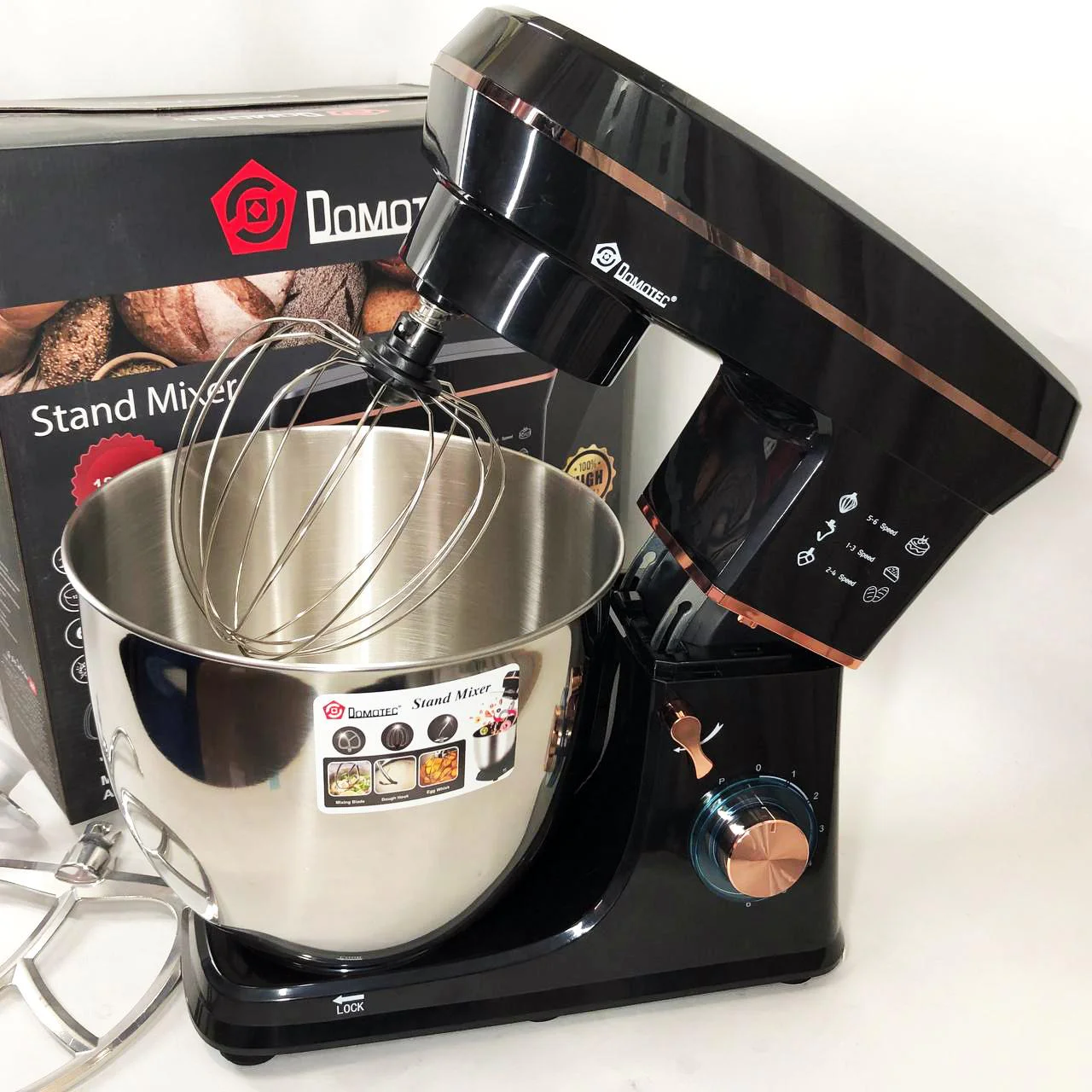 Настольний міксер Domotec R 6673 12 л – універсальний кухонний помічник для приготування страв. - Зображення 6