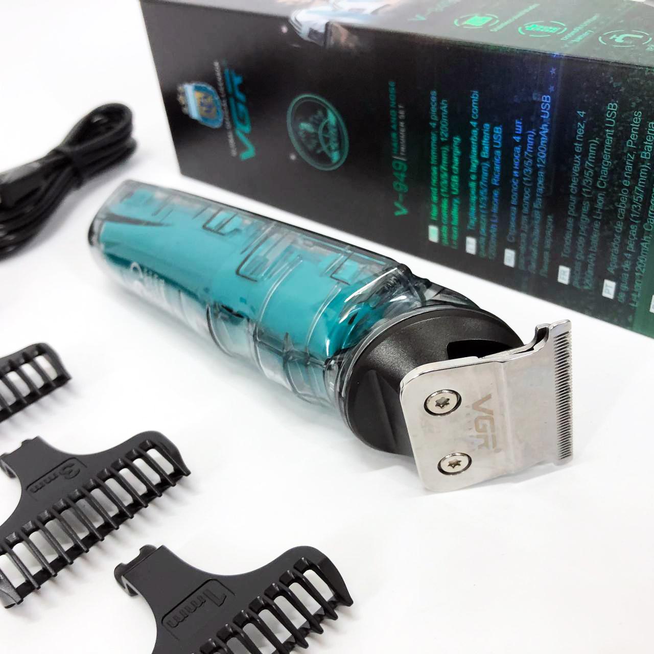 Аккумуляторна машинка для стрижки волос VGR V-949 — Професійна окантовочна машинка для бороди - Зображення 10