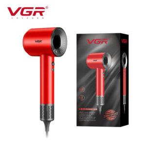 Фен професійний VGR V-445 RED — 1600 Вт, 3 обдуви, 4 режими