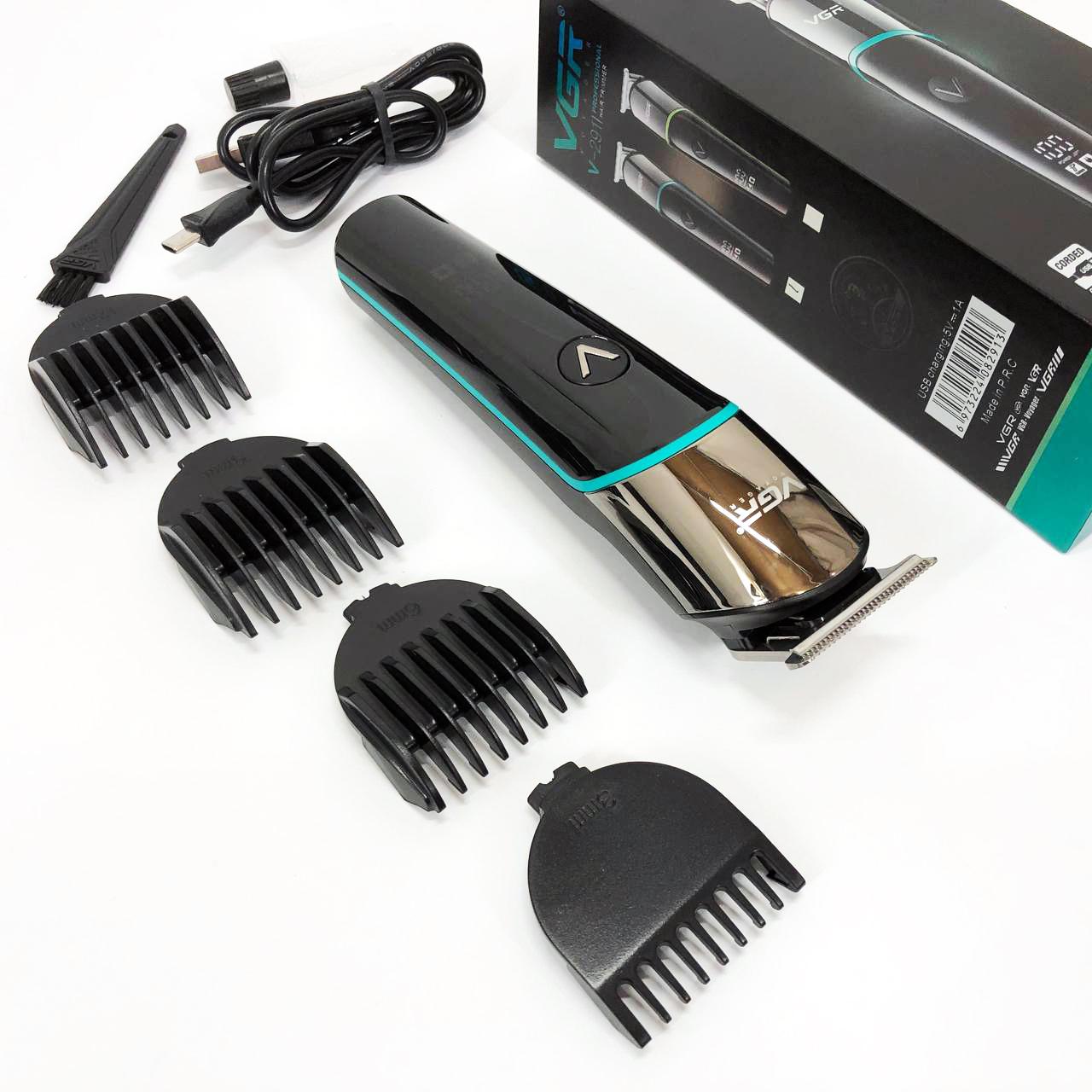 Професійна машинка для стрижки волосся VGR V-291 з насадками та USB зарядкою - Зображення 11
