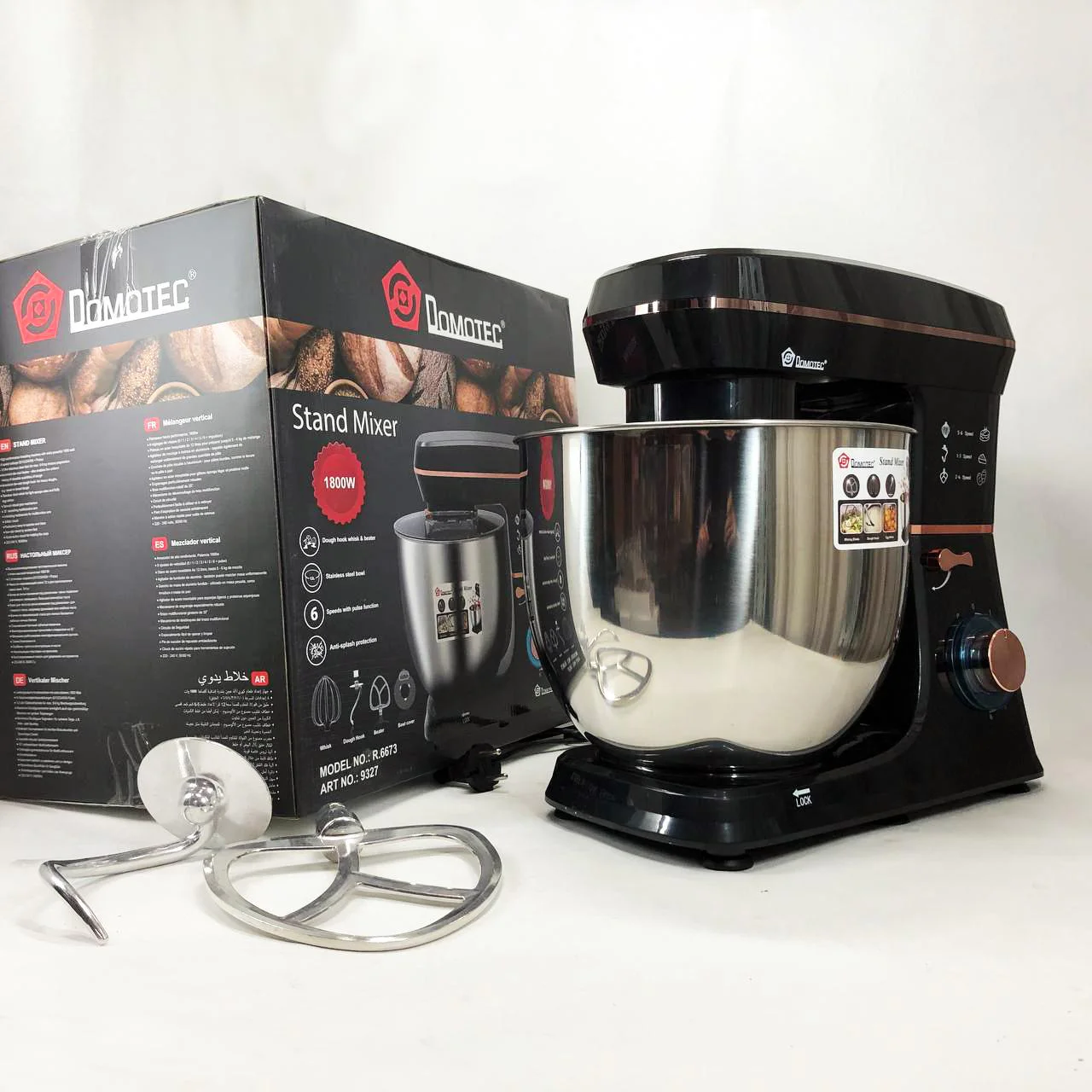 Настольний міксер Domotec R 6673 12 л – універсальний кухонний помічник для приготування страв. - Зображення 12