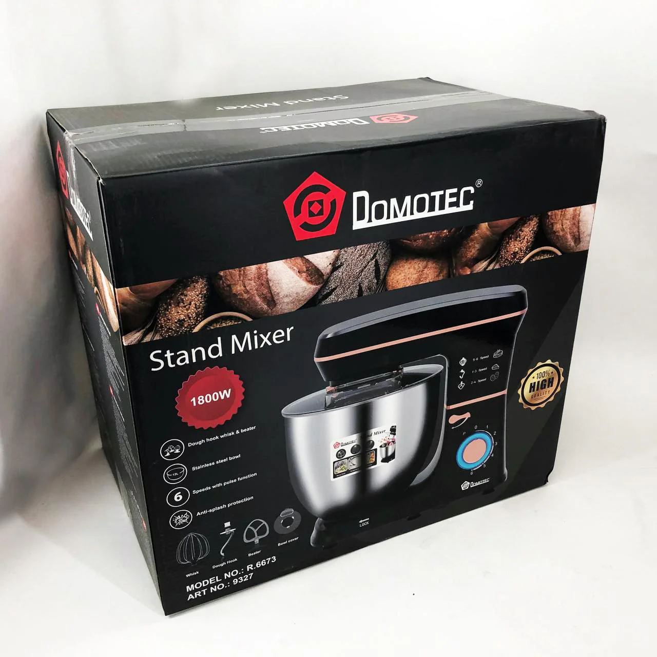 Настольний міксер Domotec R 6673 12 л – універсальний кухонний помічник для приготування страв. - Зображення 23