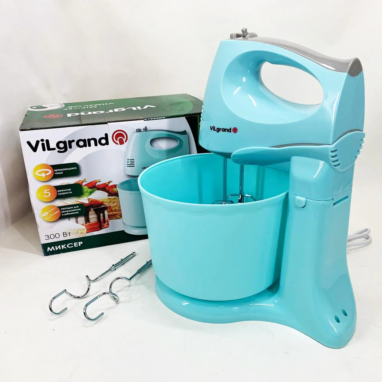 Миксер ViLgrand VHM3017B з 5 швидкостями та потужністю 300 Вт - Зображення 7