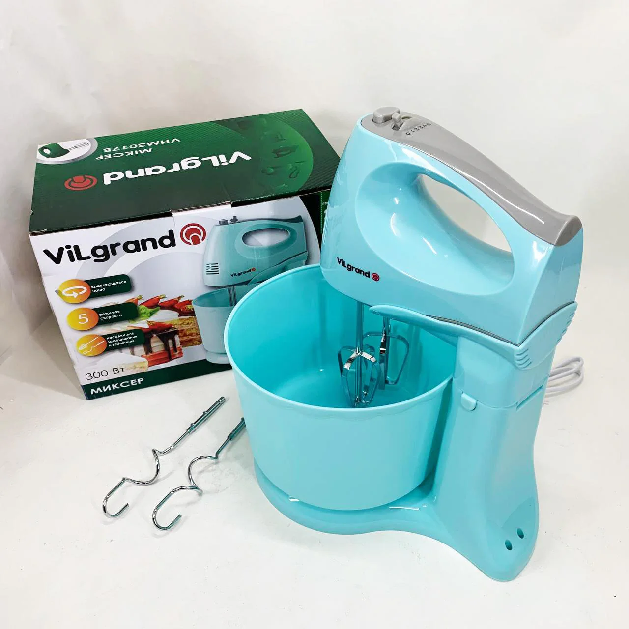 Миксер ViLgrand VHM3017B з 5 швидкостями та потужністю 300 Вт - Зображення 6