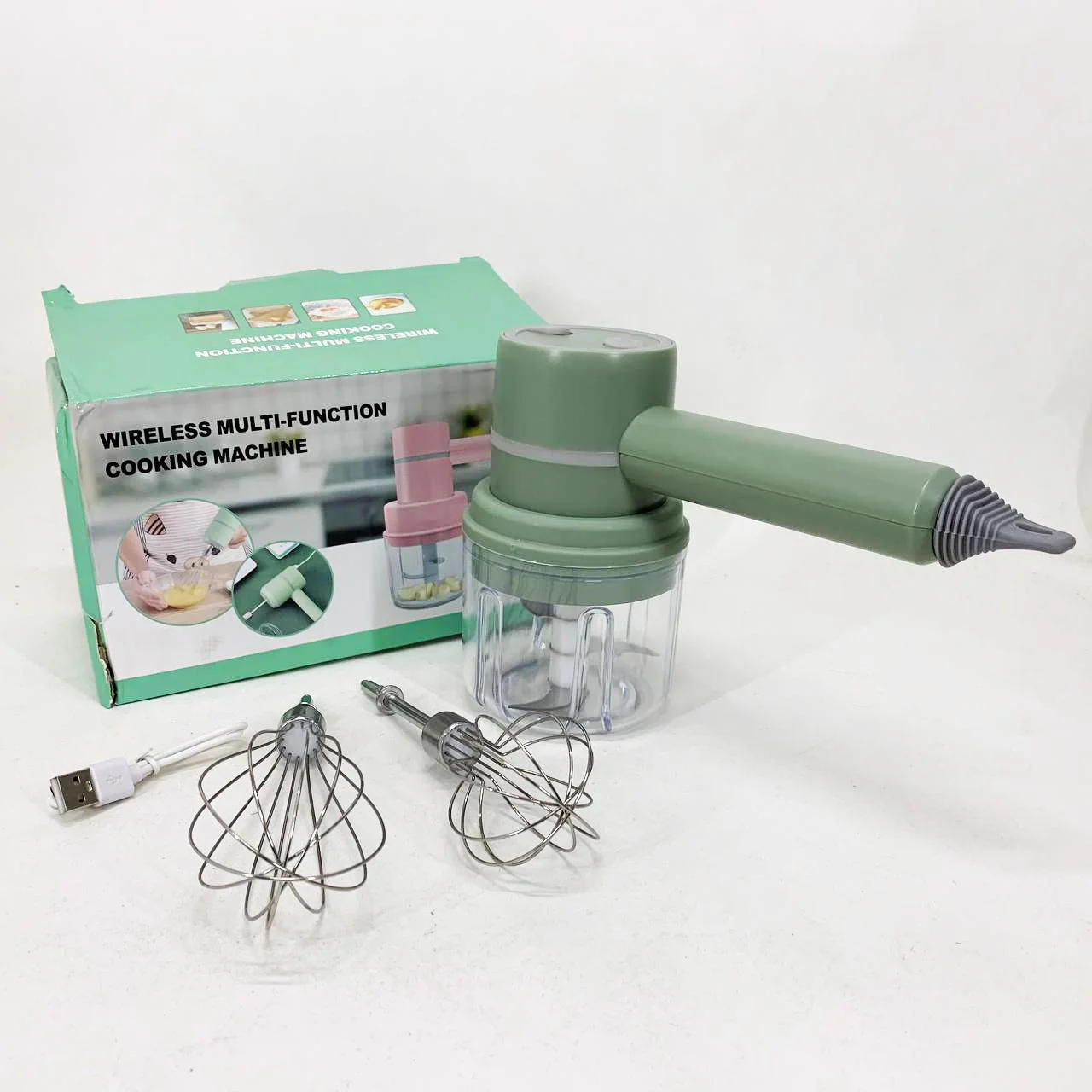 Ручний блендер Green 2 в 1 | Потужний акумулятор і USB зарядка для зручності використання. - Зображення 4