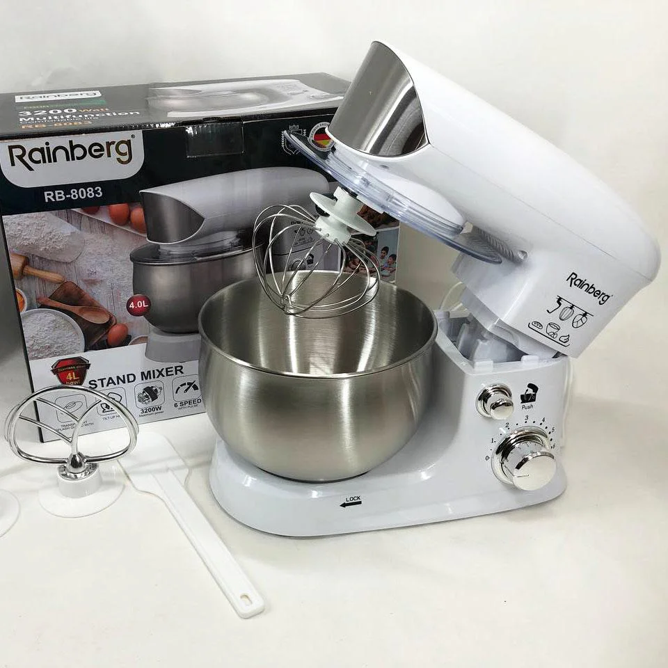 Електричний планетарний міксер Rainberg RB-8083 3200 Вт з насадками - Зображення 2
