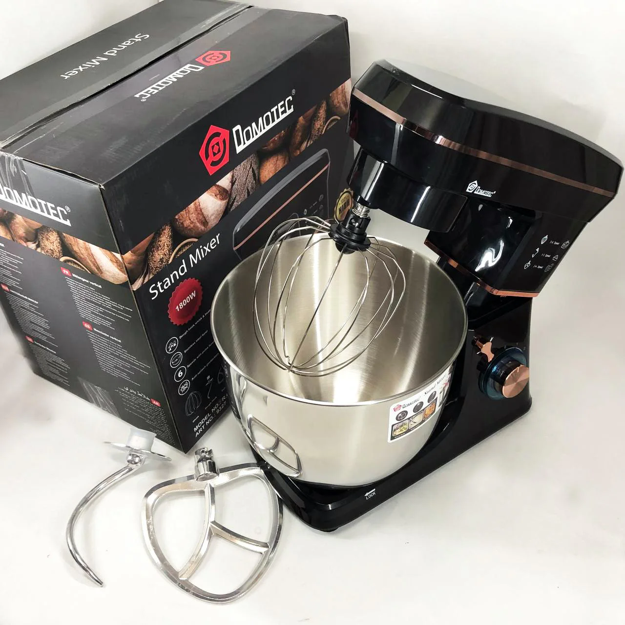 Настольний міксер Domotec R 6673 12 л – універсальний кухонний помічник для приготування страв. - Зображення 5