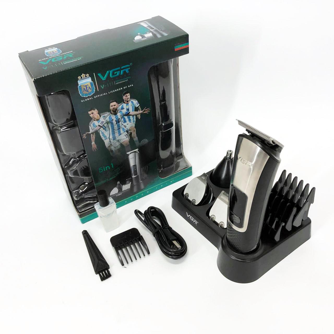 Набір для стрижки VGR V-111 5 в 1 з 9 насадками та акумулятором для універсального використання - Зображення 22