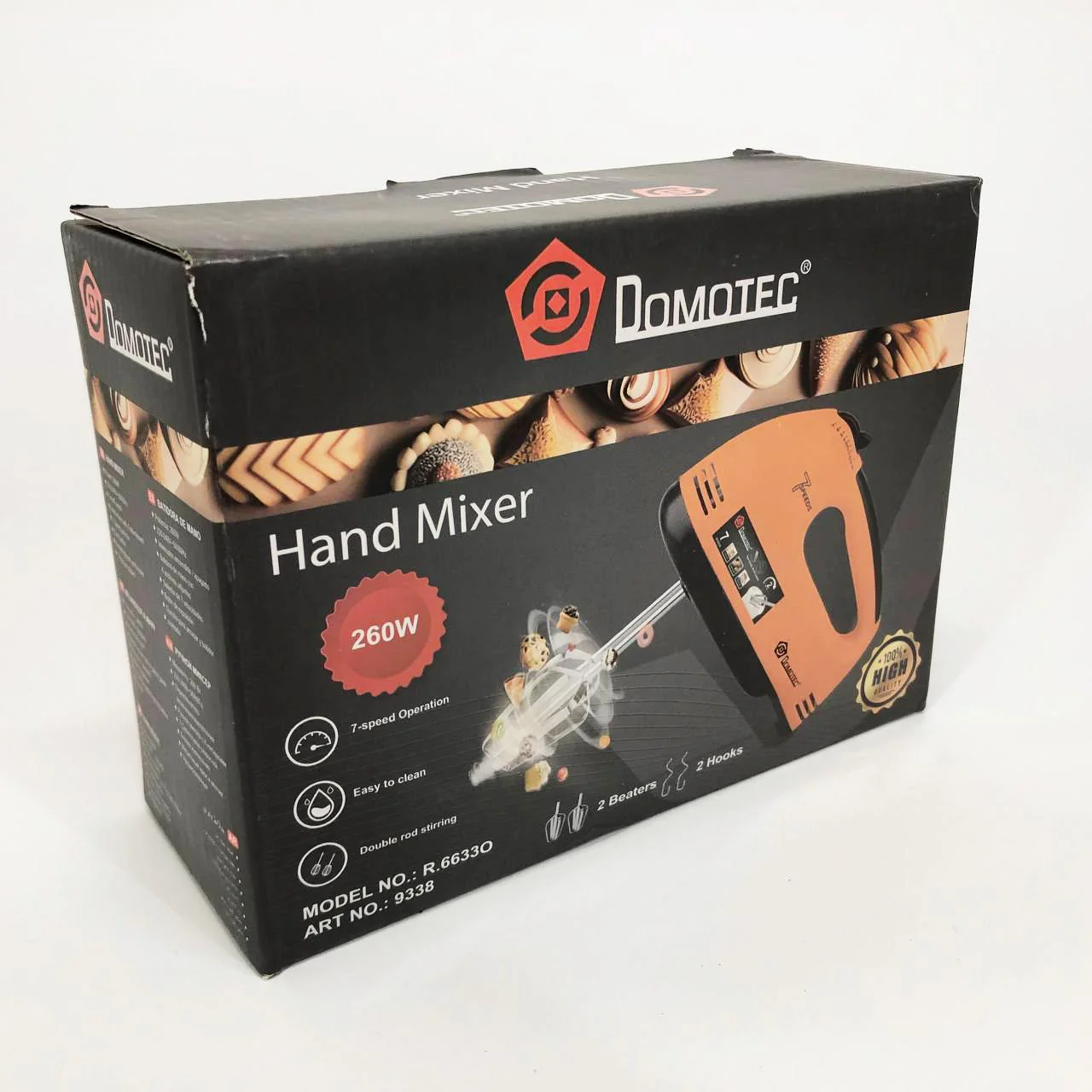 Миксер DOMOTEC R6633O 260 Вт з 7 швидкостями для домашнього використання - Зображення 17